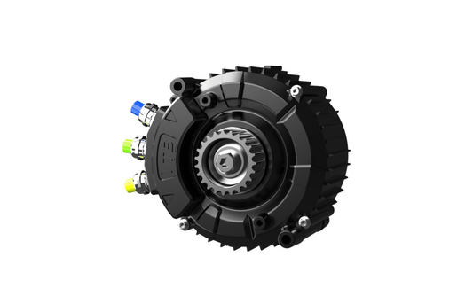 Ventus Ryuga 52kW motor — side profile showing stator housing