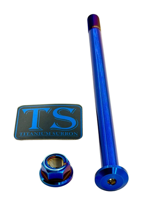 Titanium rear axle for Talaria MX3/MX4/XXX — anodized finish