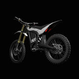 ReRode R1+ electric dirt bike — full bike right side profile on trail