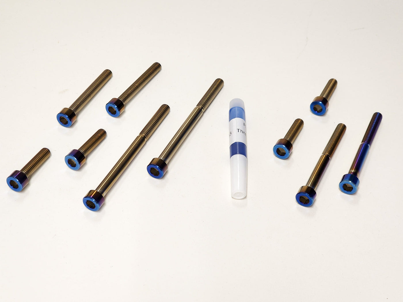 Titanium bar mount bolt kit for Surron and Talaria — burnt blue