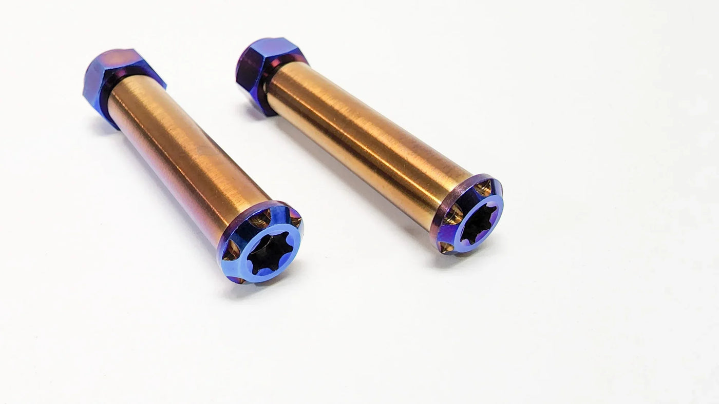Warp 9 titanium footpeg pivot pin for e-moto — Grade 5 Ti replacement pivot pin