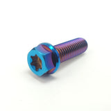 Titanium M8 flange bolts for e-motos — close-up
