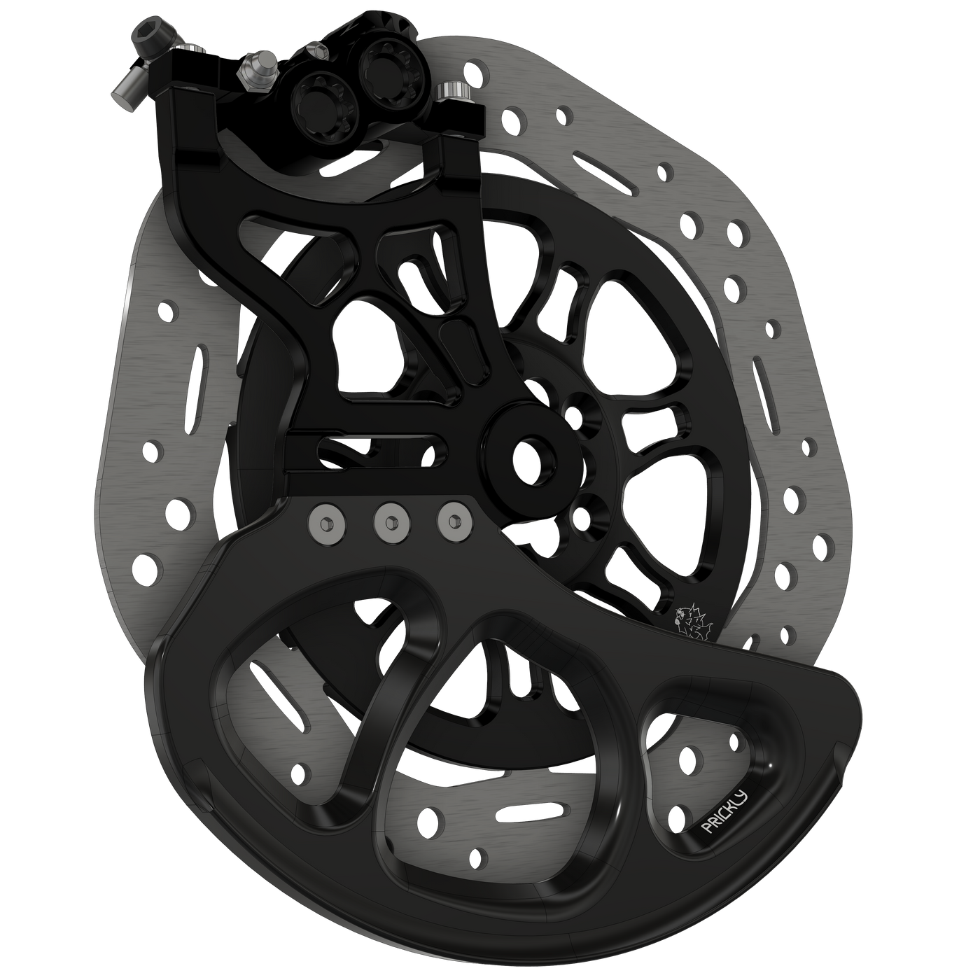 Prickly Disc Guard Fin for Surron — 250mm black anodized