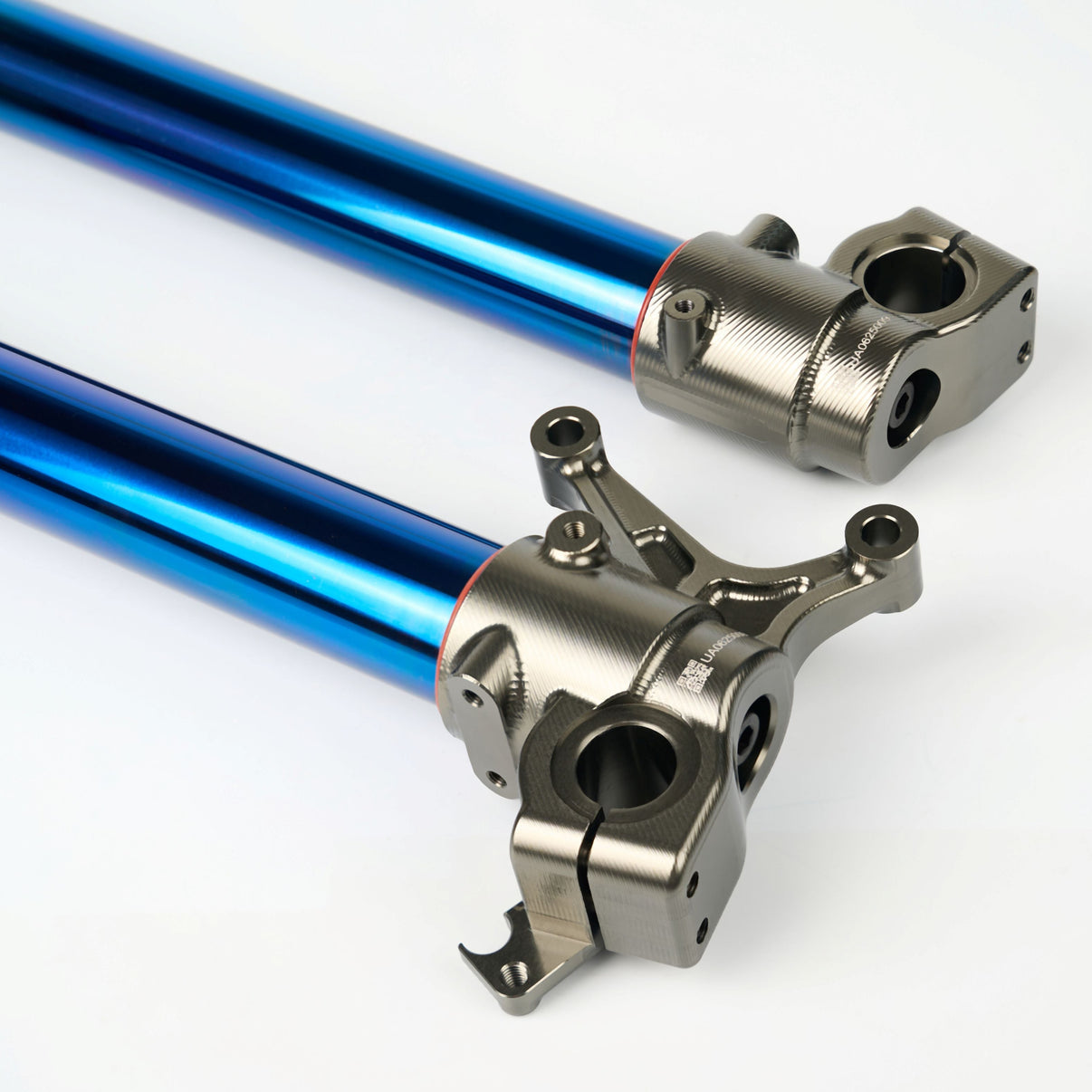 Pure Racing Komodo Titanium Forks for electric dirt bikes — full fork stack