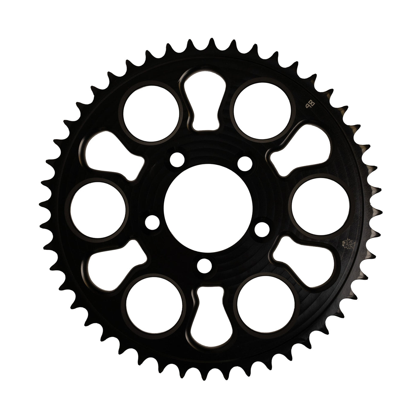 Prickly 48T rear sprocket for Surron LBX — installed on rear wheel