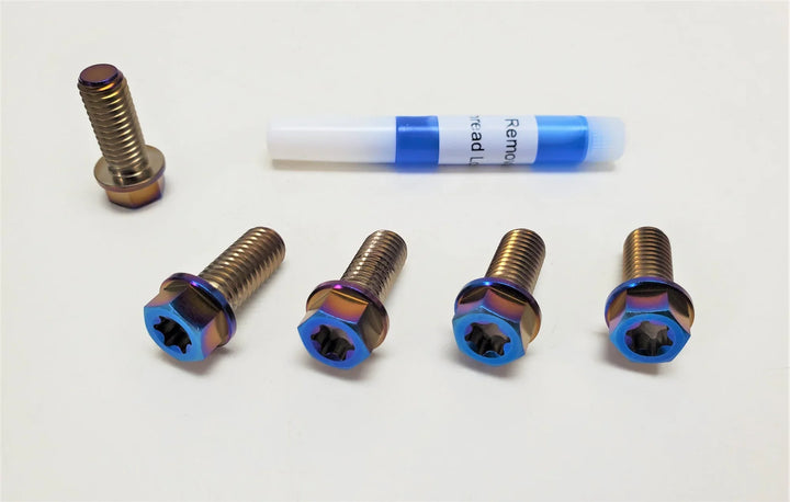 Warp 9 Titanium Sprocket Bolts for Surron Light Bee & Talaria — drivetrain hardware