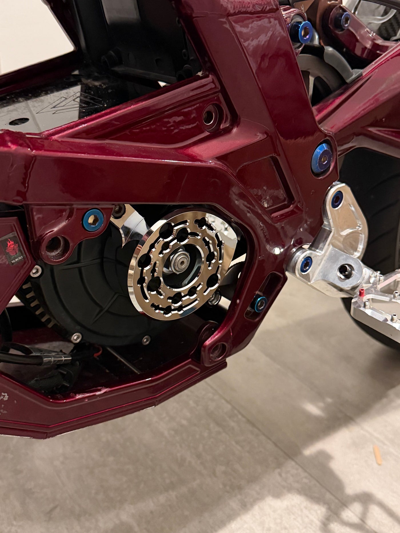 ExW Pro Style metal motor cover for Surron LBX and E-Ride Pro — billet aluminum