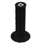 ODI Half Waffle grips with donut set — lock-on collar and hardware view