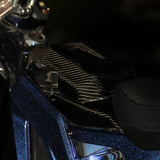 E-Ride Pro Carbon Fiber Battery Lid — carbon weave texture detail