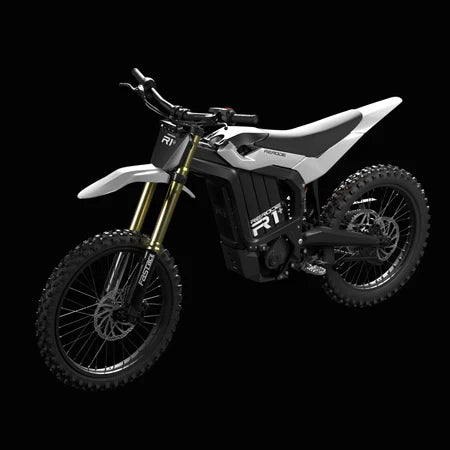 ReRode R1+ electric dirt bike — motor bay and drivetrain view