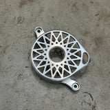 Surron LBX Aluminum Motor Cover — raw finish, lattice pattern