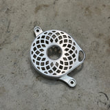 Surron LBX Aluminum Motor Cover — raw finish, diamond mesh pattern