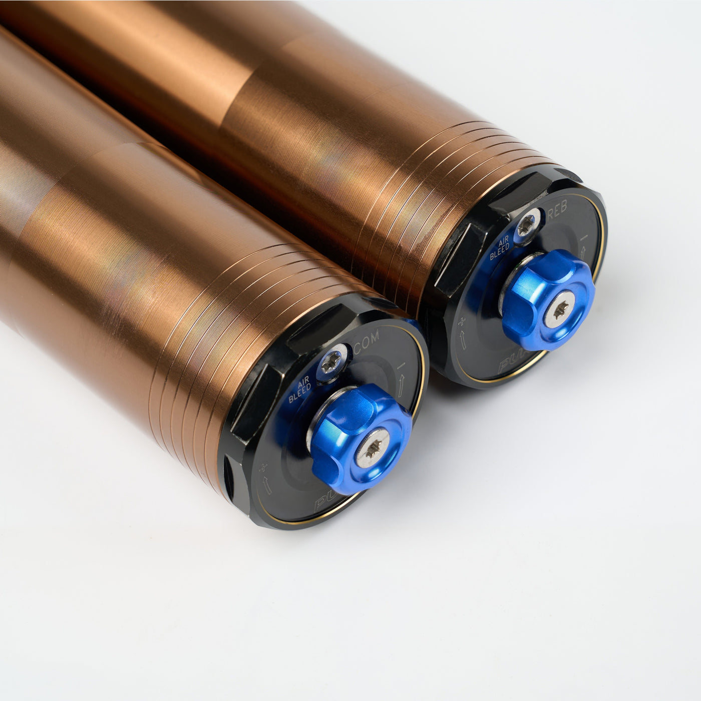 Pure Racing Komodo Forks for Sur-Ron Ultra Bee — titanium lower tube detail
