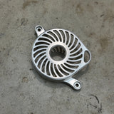 Surron LBX Aluminum Motor Cover — raw finish, radial fin pattern