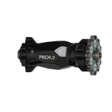 Prickly billet jackshaft for Surron LBX in black anodized finish