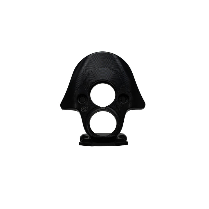 Prickly ignition switch cover for Surron Light Bee X — black anodized billet aluminum, clean OEM look