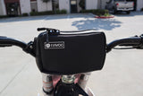 Havoc Bar Sack black colorway mounted on electric dirt bike handlebar