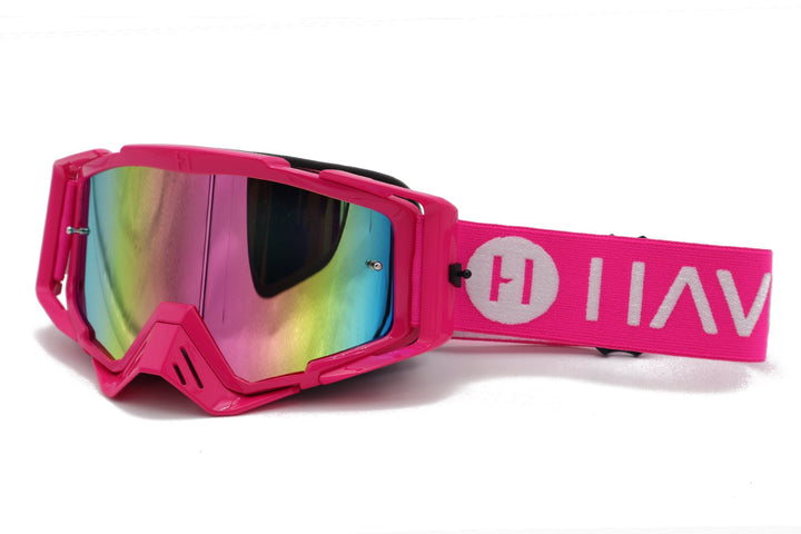 Blush Helios offroad goggle by Havoc for Surron and Talaria riders — magnetic quick-change lens