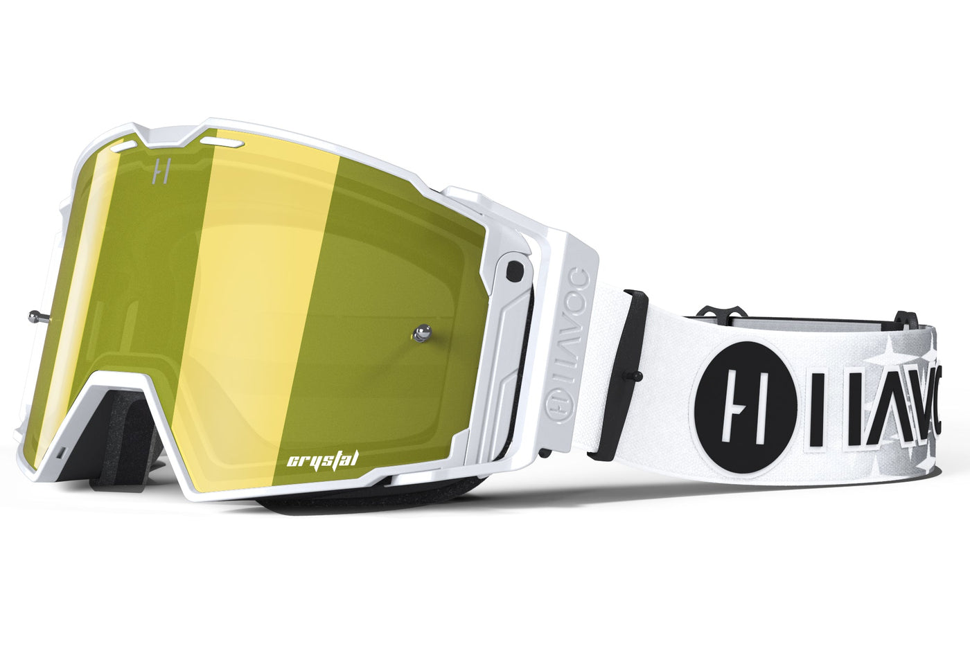 Buttery Films x Havoc Helios goggle for Surron and Talaria riders — front view