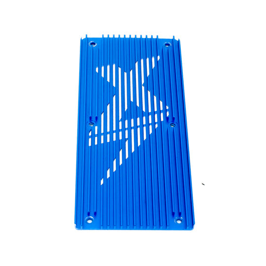 EBMX X-9000 Air Cooled Heat Sink — side angle showing fin stack
