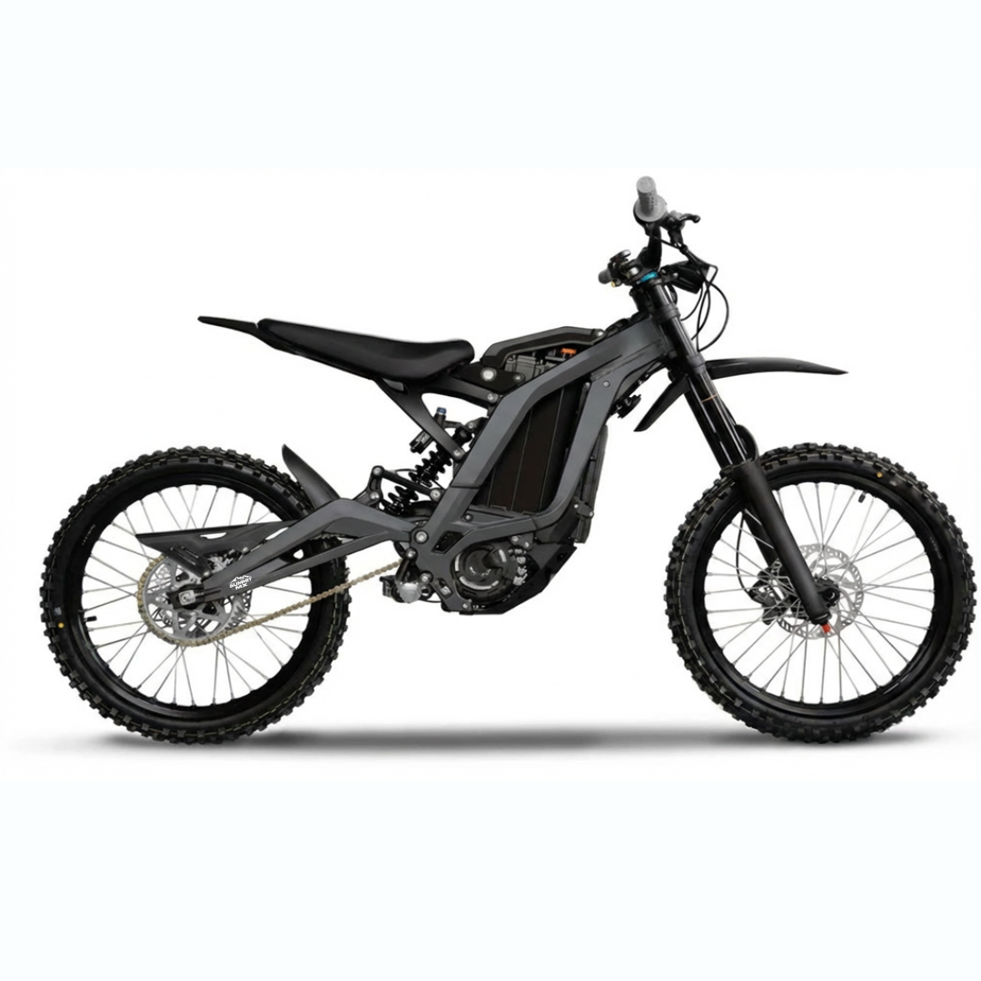 Surron Light Bee X solid color frame wrap by Summit MX — Charcoal