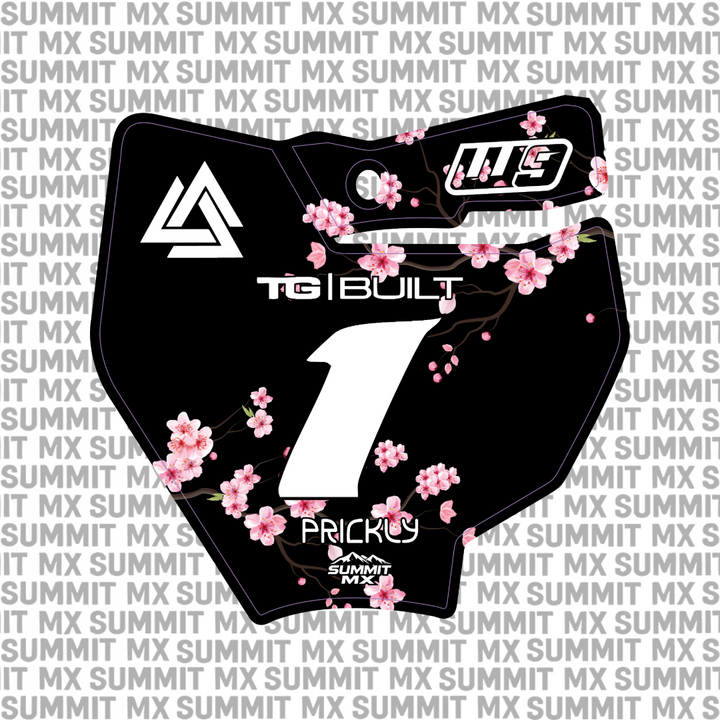 Cherry Blossom Number Plate Decal for KTM 65