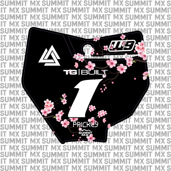 Cherry Blossom Number Plate Decal for KTM 85