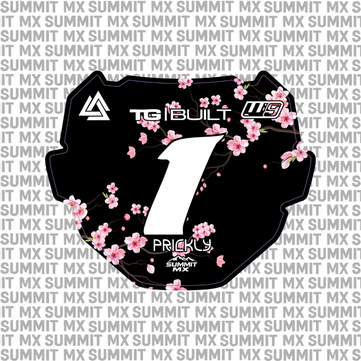 Cherry Blossom Number Plate Decal for ODI