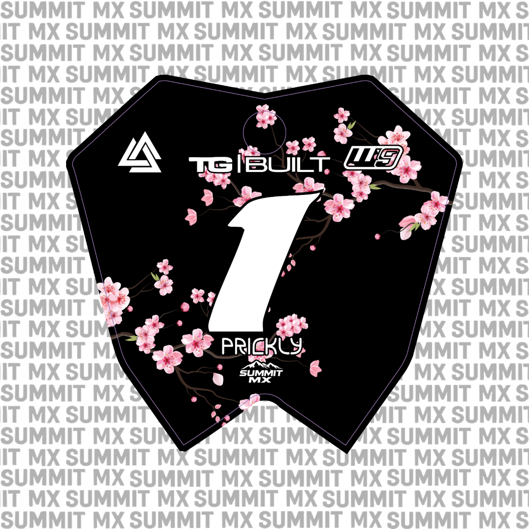 Cherry Blossom Number Plate Decal for RTR