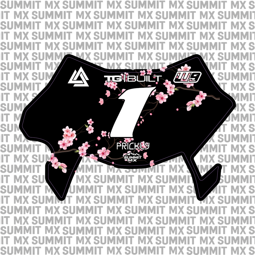 Cherry Blossom Number Plate Decal for Sur-Ron Ultra Bee