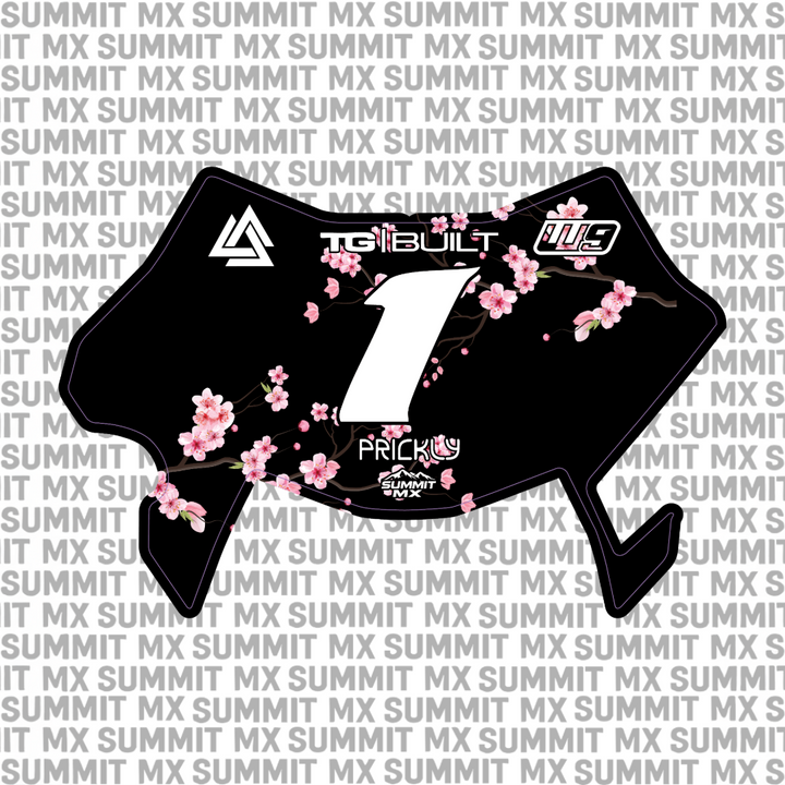Cherry Blossom Number Plate Decal for Sur-Ron Ultra Bee