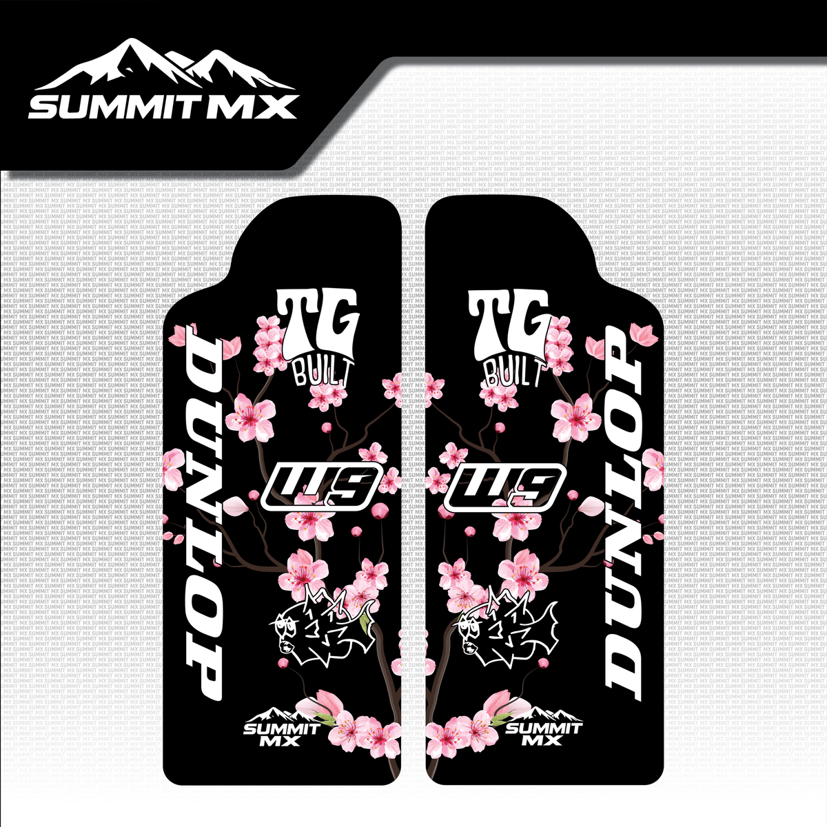 Cherry Blossom Decal for Sirris F43 Fork Guards