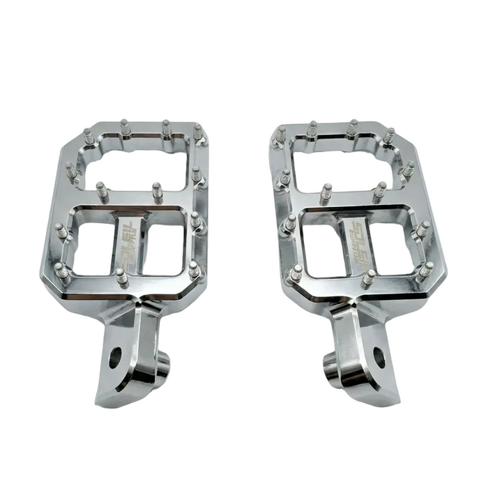 Upgraded CNC Pegs — Black , Chrome with Silver or Jet Blue Spikes