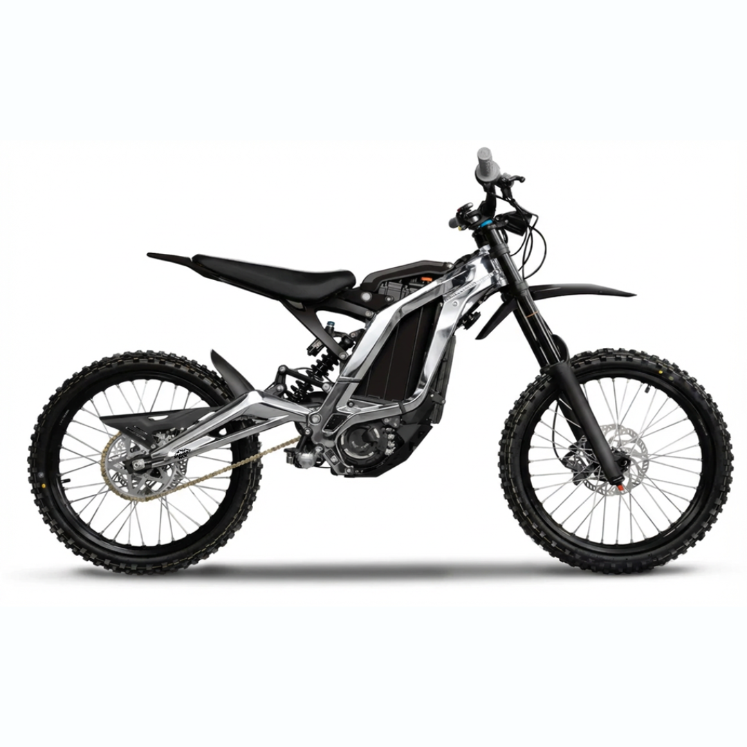 Surron Light Bee X solid color frame wrap by Summit MX — Chrome