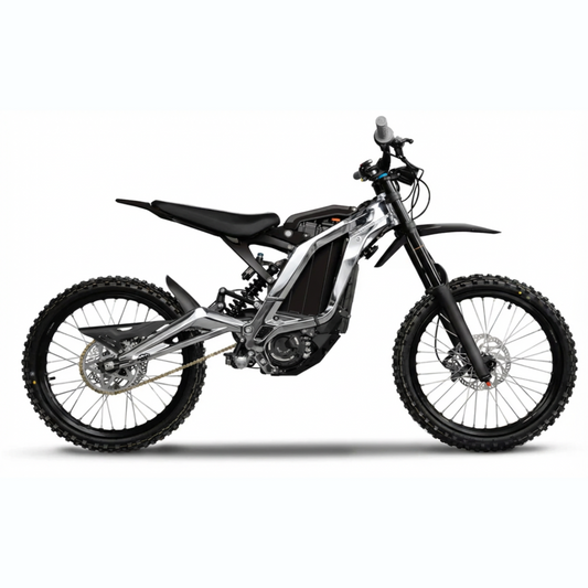 Surron Light Bee X solid color frame wrap by Summit MX — Chrome