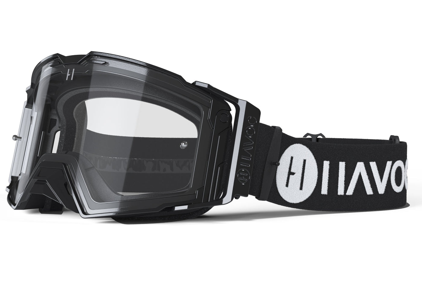 Clear Helios offroad goggle by Havoc for Surron and Talaria riders — clear-lens night riding