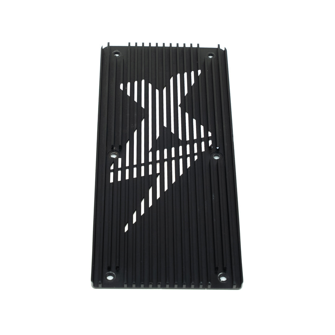 EBMX X-9000 Controller Heat Sink — anodized aluminum fin detail