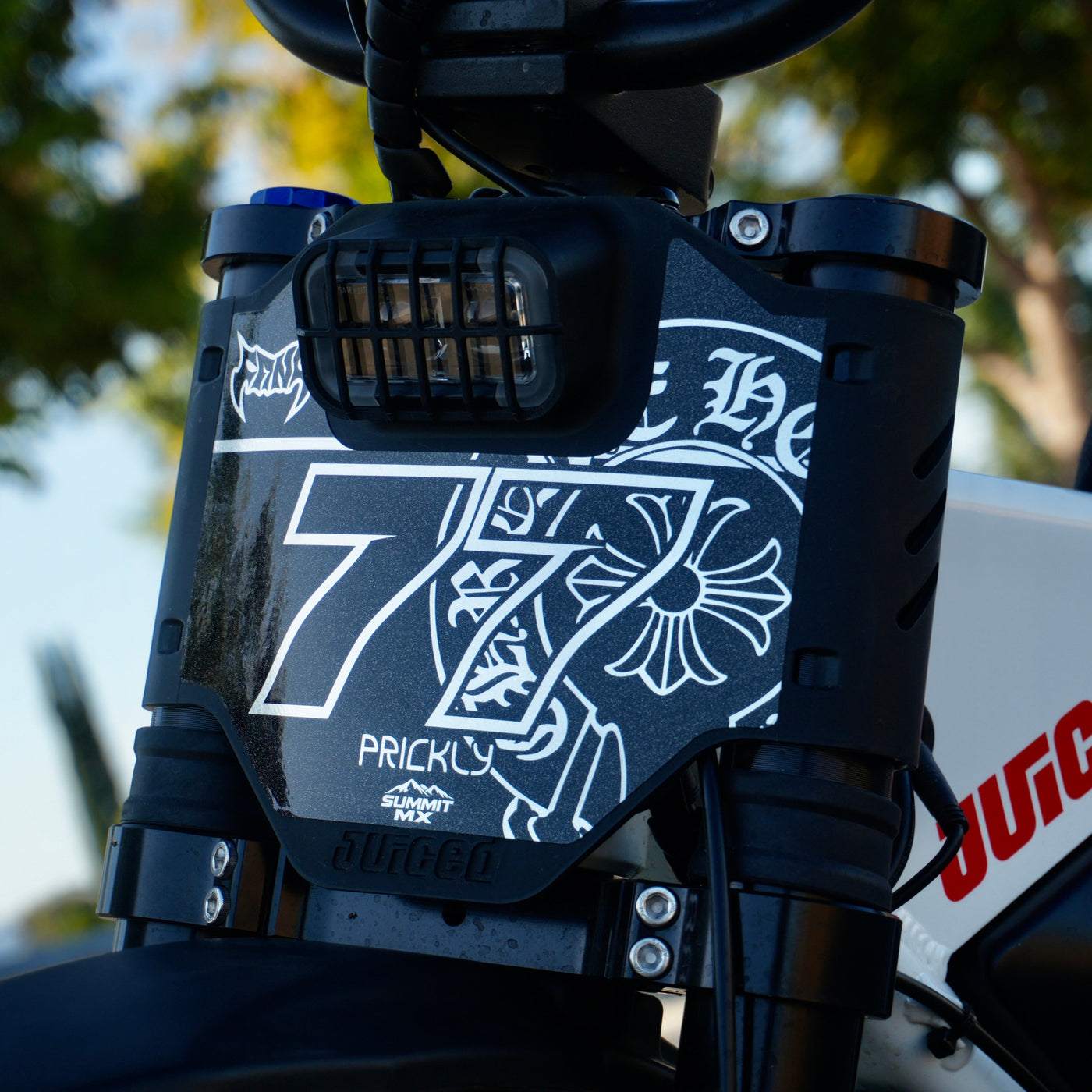 Chrome Hearts Decal for Juiced Scrambler Number Plate