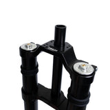 Tech E39 Fork for Surron and Talaria — installed on bike, side view