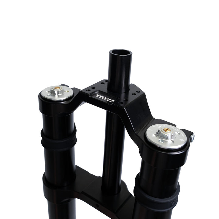 Tech E39 Fork for Surron and Talaria — installed on bike, side view