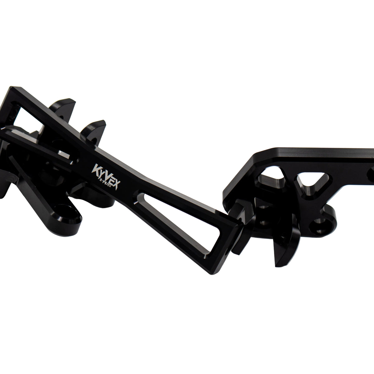 KyVex Billet Footpeg Bracket for E-Ride Pro SS 3.0/4.0 — installed side view