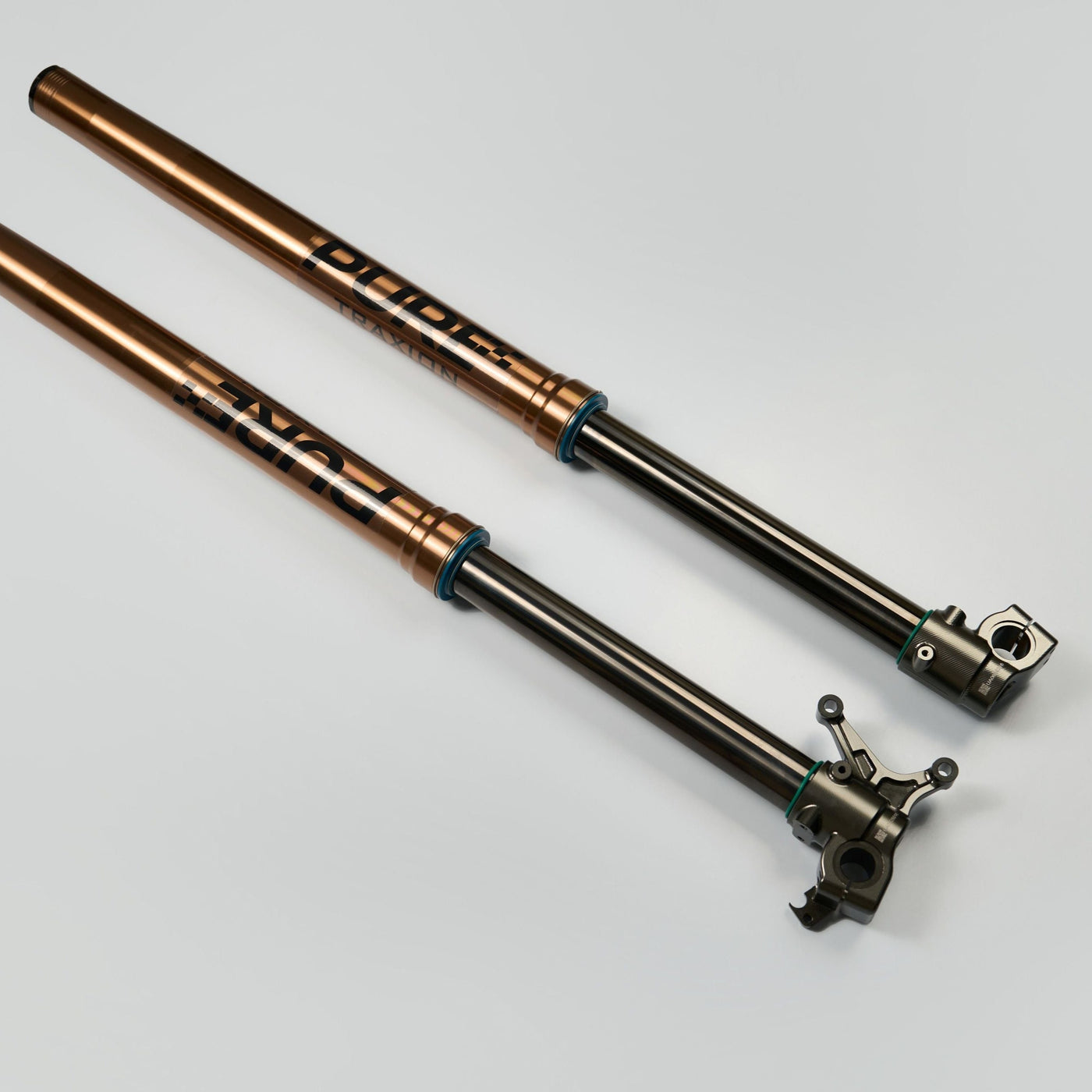 Pure Racing TRAXION Fork for Surron Ultra Bee — installed on bike