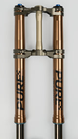 Pure Racing TRAXION Fork for Surron Ultra Bee — installed side profile