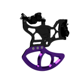 220mm Rear Dual Caliper Mount for Surron — black, assembled with dual calipers