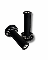 ODI Half Waffle grips with lock-on donut set for e-moto handlebars — black MX grip set
