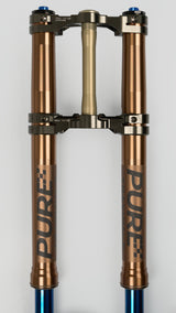 Pure Racing Komodo Titanium Forks for Sur-Ron Ultra Bee — assembly side view