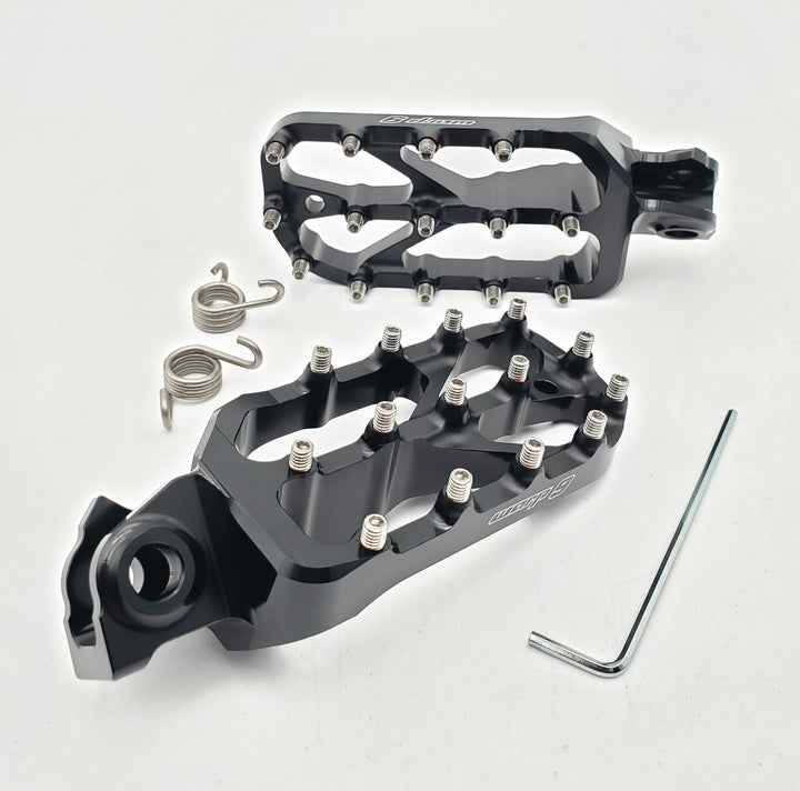 Warp 9 MX and enduro Elite foot pegs — forged aluminum platform