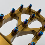 Warp 9 Titanium Elite Peg Screws for Surron — set screw detail view