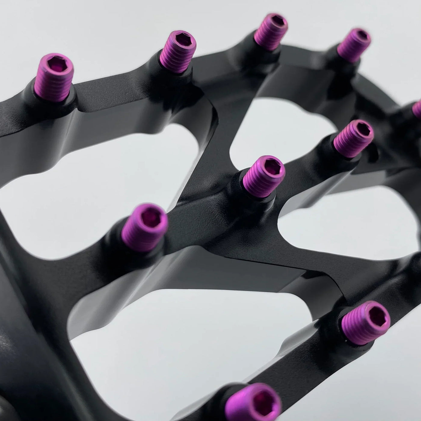 Warp 9 Titanium Peg Screws for Surron — full kit overhead layout