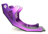 Heavy Hitter skid plate for E-Ride Pro — purple anodized